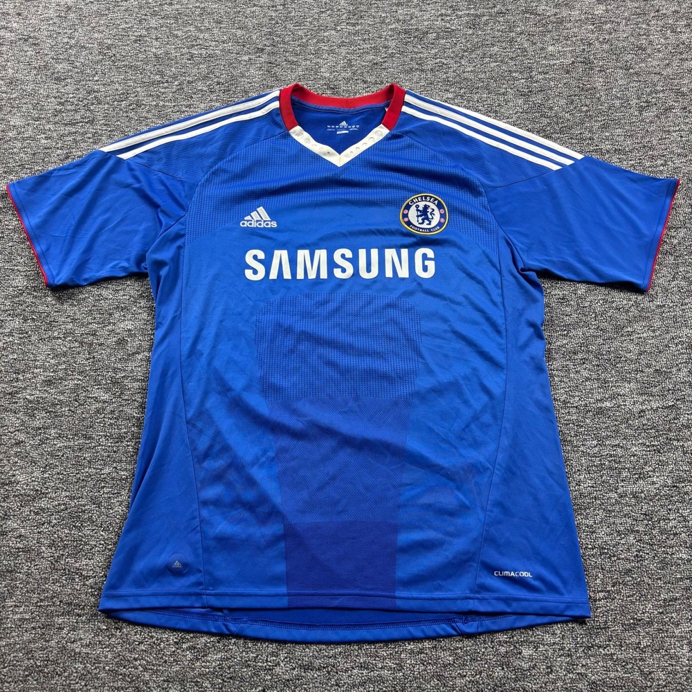 Adidas Chelsea FC Samsung Blue Soccer Jersey Mens Large